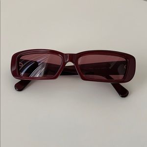 Red Anne Klein square sunglasses no case